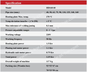 HD160-40 Spec