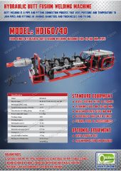เครื่องเชื่อมท่อ HDPE รุ่น HD160/40