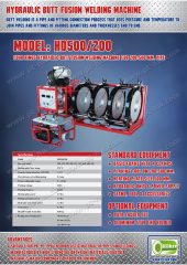 เครื่องเชื่อมท่อ HDPE 500 mm.