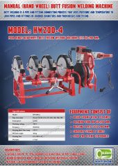 เครื่องเชื่อมท่อ HDPE 200 mm. รุ่น HW200-4